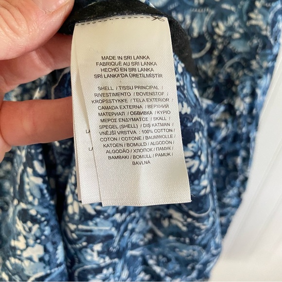Lauren Ralph Lauren Women's Button Up Blue Shirt Medium Floral Long Sleeves - Picture 7 of 9